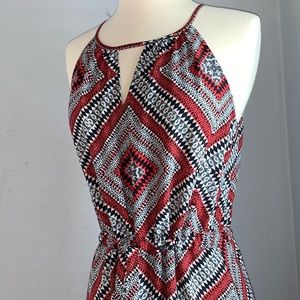 Aztec Print Hi-Lo Maxi Dress